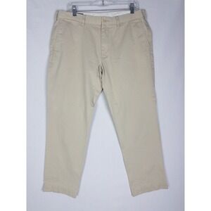 Polo Ralph Lauren Chino Pants 36x30 Ivory Flat Front Classic Pony Cotton